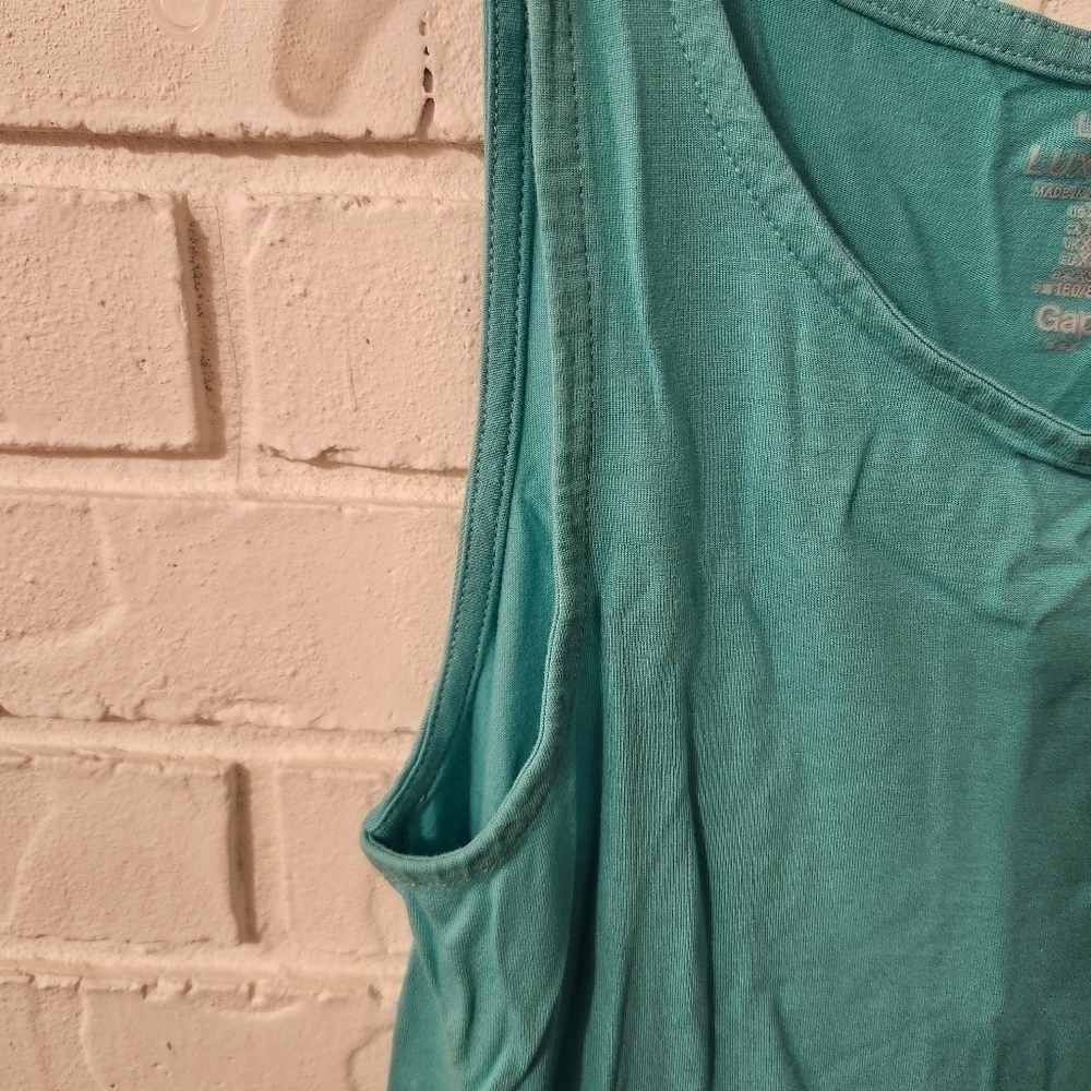 GAP Sleeveless Turquoise Tank Top XS - Picture 3 of 5
